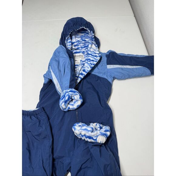 Columbia Toddler Child's Tectonite Suit Fleece Lined Hood Sz 4T Blue - Picture 5 of 13